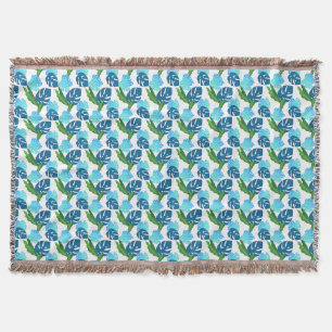 Birthday Tropical Sunshine And Palm Tree Dreams Throw Blanket