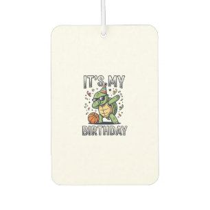 Birthday Turtle Basketball Party Vector Design_1 Car Air Freshener