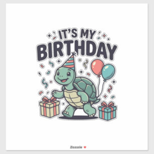 Birthday Turtle Party Vector Design_1