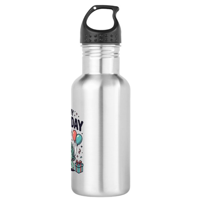 Birthday Turtle Party Vector Design_1 532 Ml Water Bottle (Front)