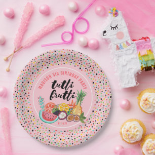 Birthday   Tutti Frutti   Paper Party Plate