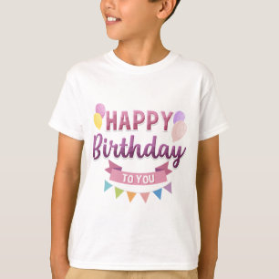 Birthday Typography Sayings T-Shirt
