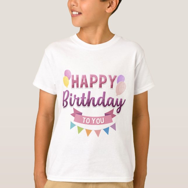 Birthday Typography Sayings T-Shirt (Front)