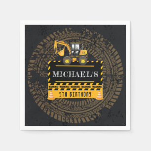 Birthday Under Construction Personalised Napkin