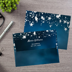 Birthday under the stars blue sky moon envelope