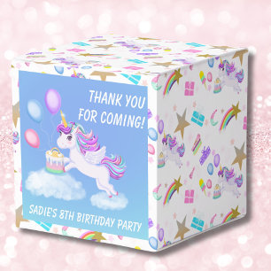 Birthday Unicorn with Cake Favour Box