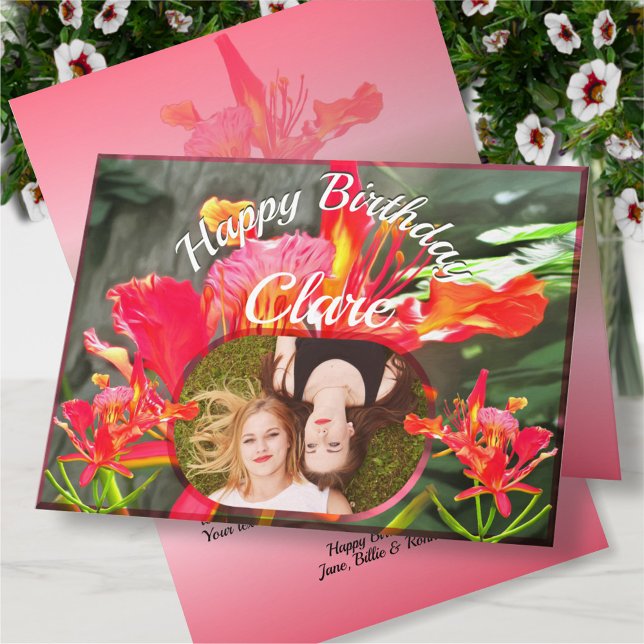 Birthday Vallarta Flaming Beauty 1583 Card (Creator Uploaded)