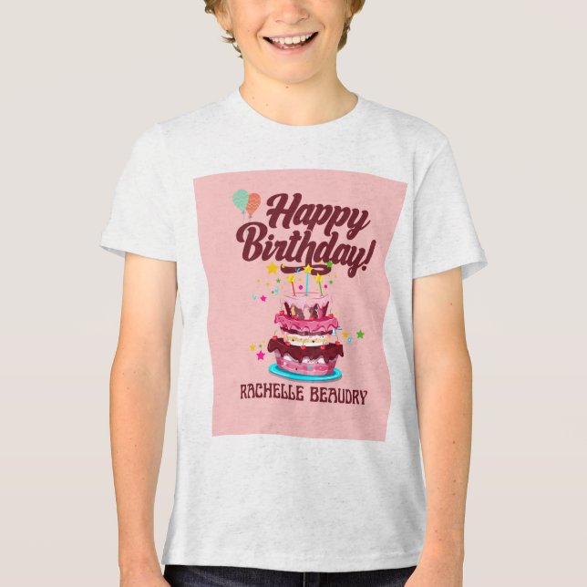 Birthday Vibes  Tri-Blend Shirt (Front)