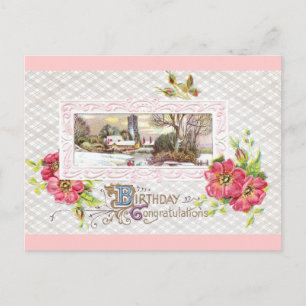 Birthday Vignette Postcard