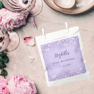 Birthday violet confetti stylish favour bags
