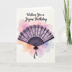 Birthday Violet Fan Card