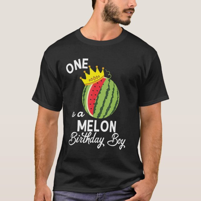 Birthday Watermelon  Birthday Boy One In A Melon B T-Shirt (Front)