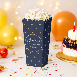 Birthday Wedding Blue Polka Dots Chic Favour Box