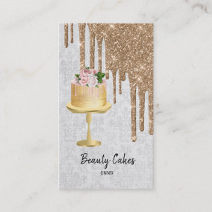 Birthday Wedding Cake Planner Drips Business Card
