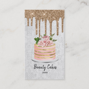 Birthday Wedding Cake Planner Drips Business Card
