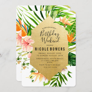 Birthday Weekend Itinerary Invitation