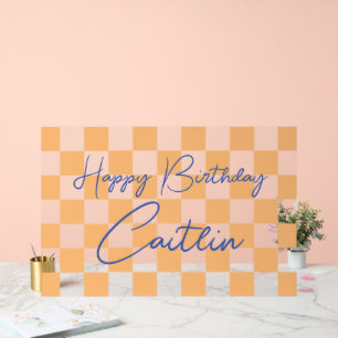 Birthday welcome acrylic sign