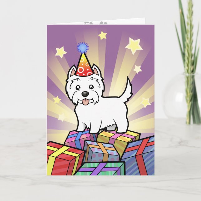 Birthday West Highland White Terrier Card (Front)