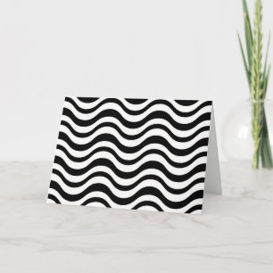 Birthday White and Black Abstract Design Card