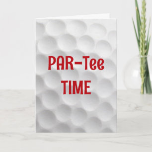 Birthday White Golf Ball Dimpled Design Card