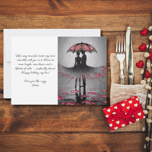 Birthday Wife or Husband Romantic Cute Modern Card