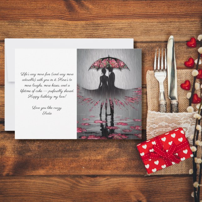 Birthday Wife or Husband  Romantic Cute Modern Card (Creator Uploaded)