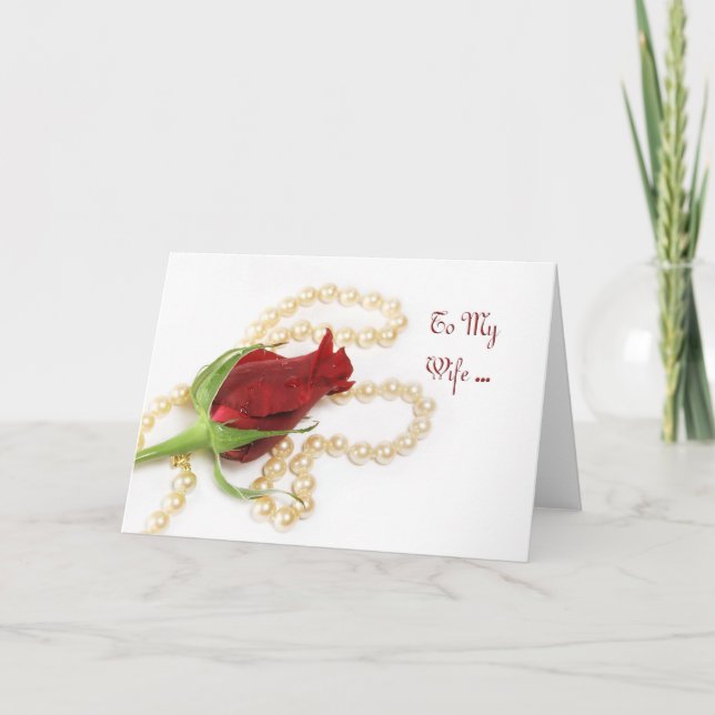 Birthday Wife Rose Card (Front)
