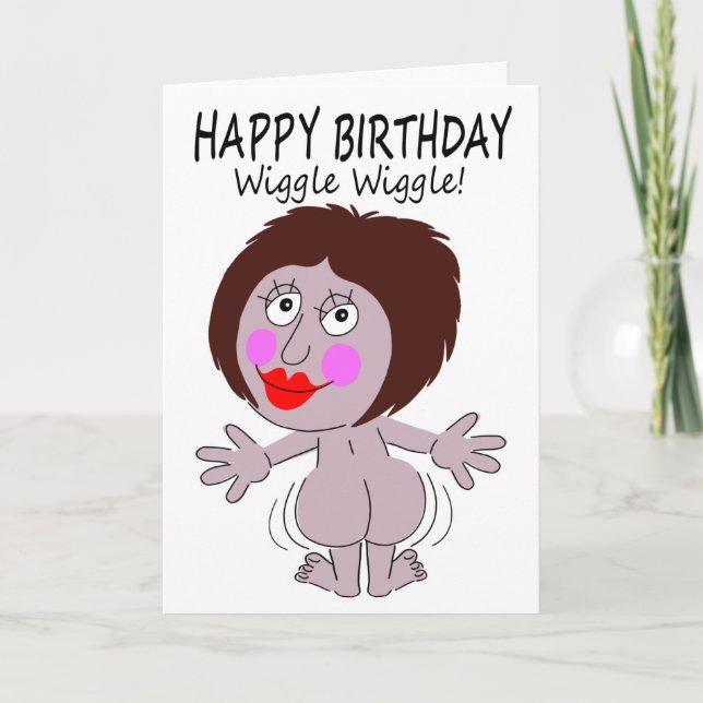 Birthday Wiggle Wiggle  Card (Front)