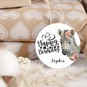 Birthday Wild Safari Animal Sticker