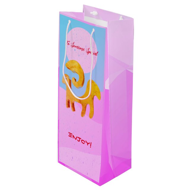 Birthday / Wine March 21 – April 19 Zodiac Aries Wine Gift Bag (Front Angled)