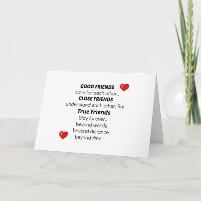 *BIRTHDAY WISH* FOR **BEST CLOSE AND TRUE FRIEND** CARD (Front)