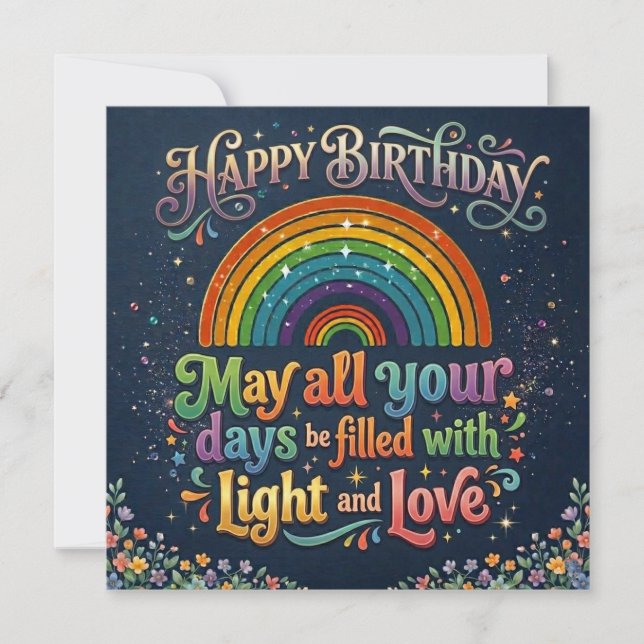 Birthday Wish Holiday Card (Front)