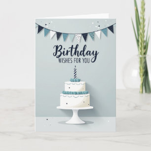 Birthday Wishes Cake Card