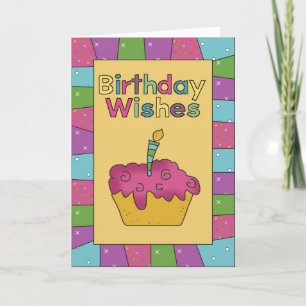 Birthday Wishes Cupcake Birthday Card