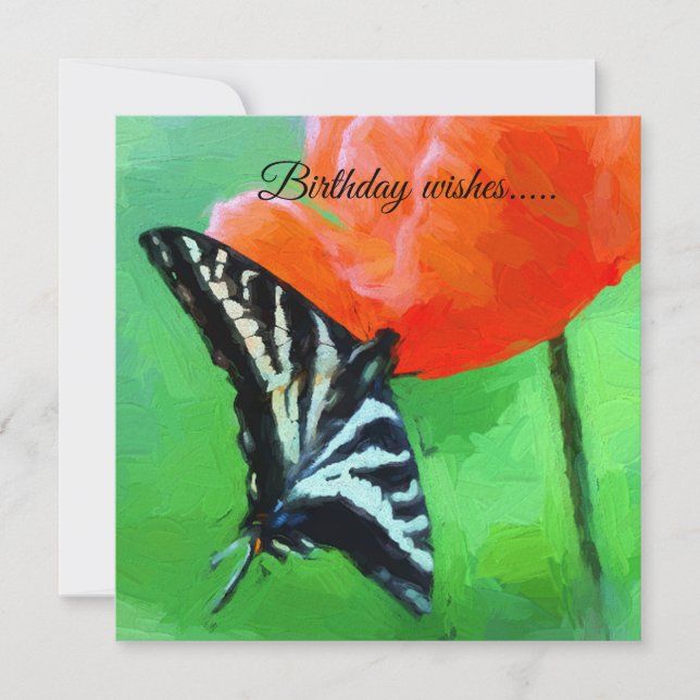 Birthday Wishes Flat Card (Front)