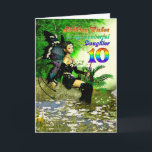 Birthday wishes for a daughter, 10 from a fairy card<br><div class="desc">A beautiful fairy sits by an enchanted pond ready to grant your birthday wishes. Customise this card to add your own sentiments.</div>