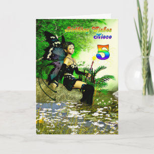 Birthday wishes for a niece age 5 from a fairy card