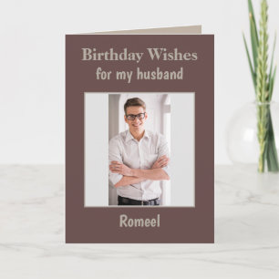 Birthday Wishes for my husband Card