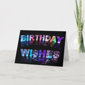 Birthday Wishes In Lights Photo Card
