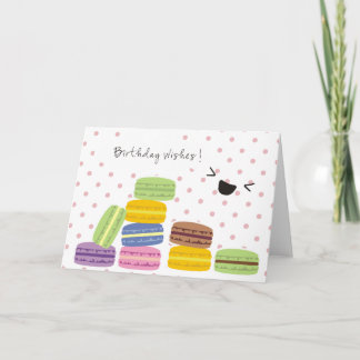 Birthday Wishes - Macaroons Design Card