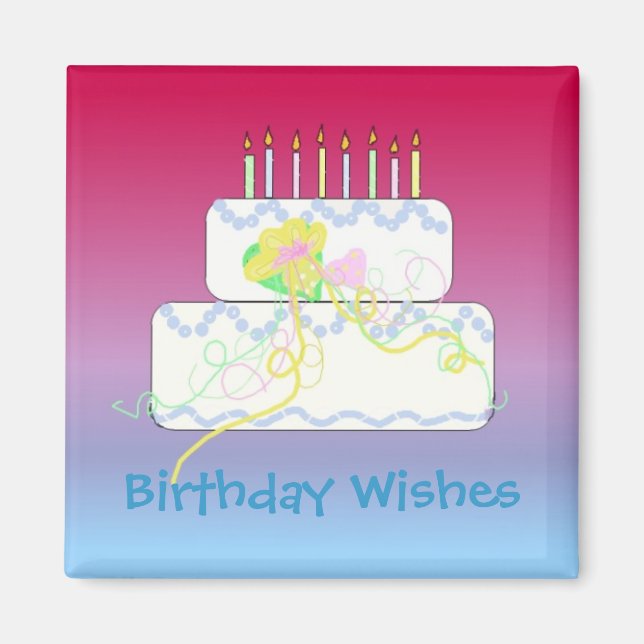 Birthday Wishes Magnet (Front)