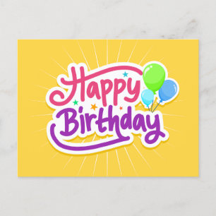 Birthday wishes postcard