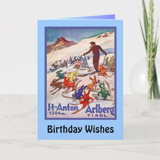 Birthday Wishes, St Anton, Arlberg Card (Front)
