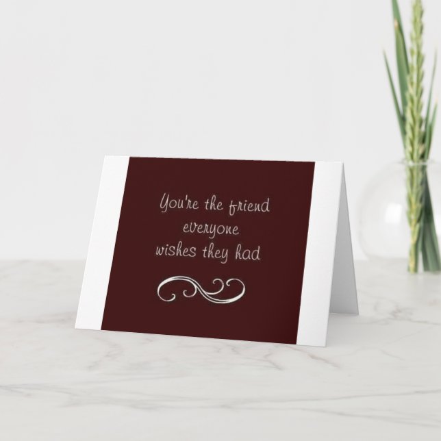 **BIRTHDAY WISHES** TO MY VERY **BEST FRIEND** CARD (Front)