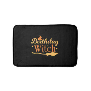 Birthday Witch Halloween Birthday Bath Mat