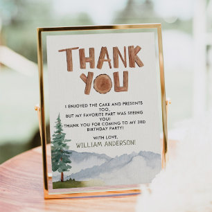 Birthday Woodland Thank You Card