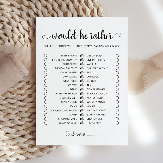 Birthday Would He Rather editable game Card (Creator Uploaded)