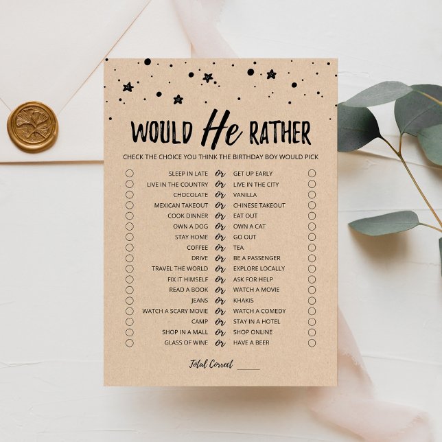 Birthday Would He Rather editable game Card (Creator Uploaded)