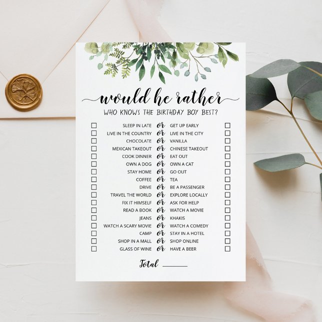 Birthday Would He Rather editable game Card (Creator Uploaded)