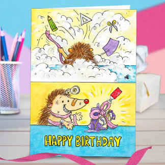 Birthday Wrapping Disaster greeting card